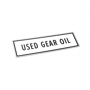 Used Gear Oil - Label